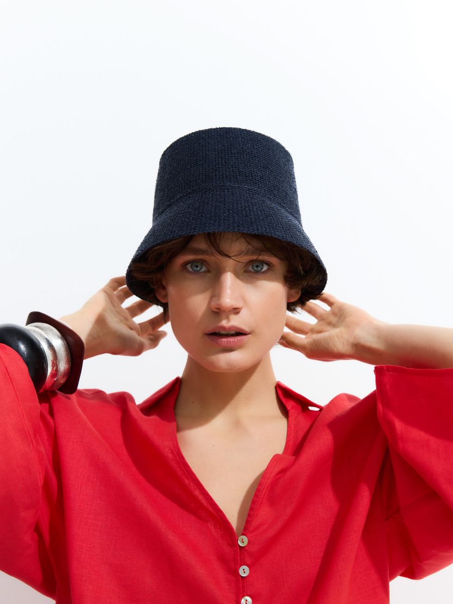 Bucket hat - steel blue - RESERVED - 3