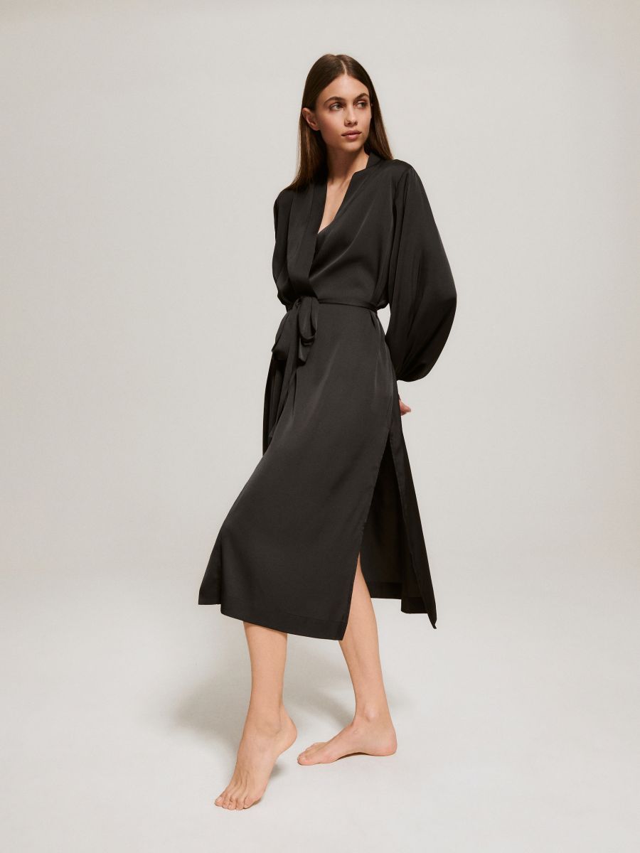 Satin dressing gown - black - RESERVED - 3