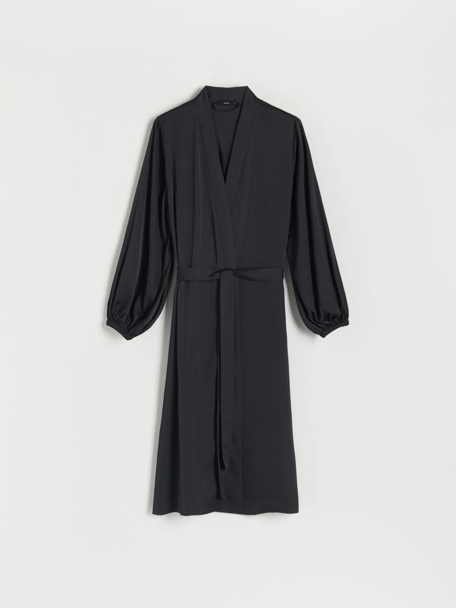 Satin dressing gown - black - RESERVED - 5