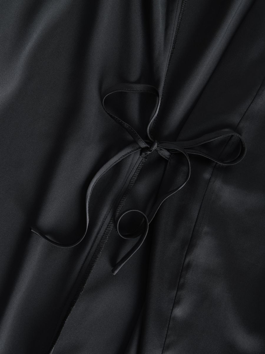 Satin dressing gown - black - RESERVED - 7