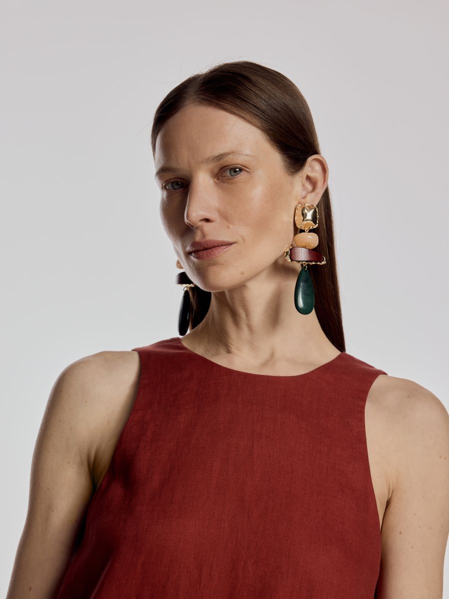 Ethnic drop earrings - multicolor - RESERVED - 3