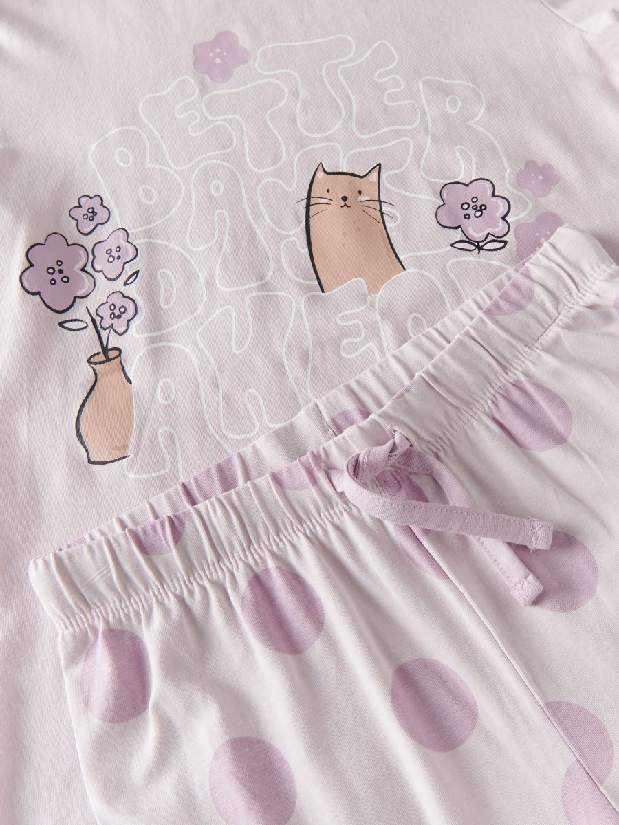 Zweiteiliges Pyjama-Set - lavendel - RESERVED - 2