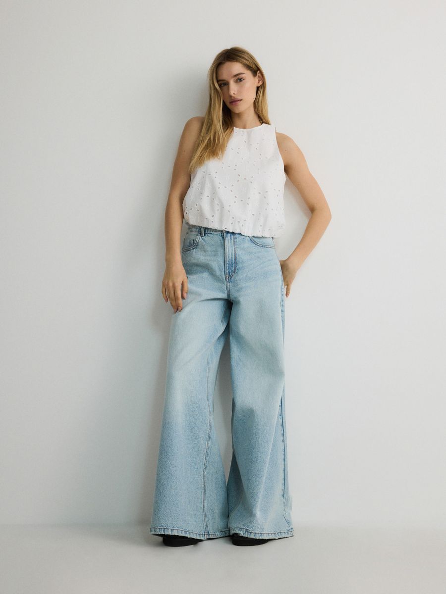 Bubble top - white - RESERVED - 2