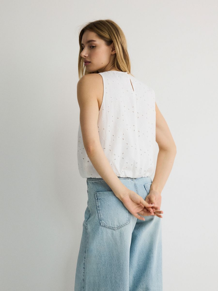 Bubble top - white - RESERVED - 4