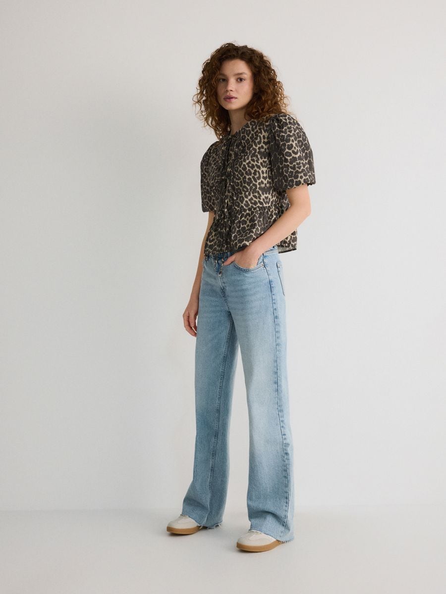 Bluse mit Bindedetail - bunt - RESERVED - 2