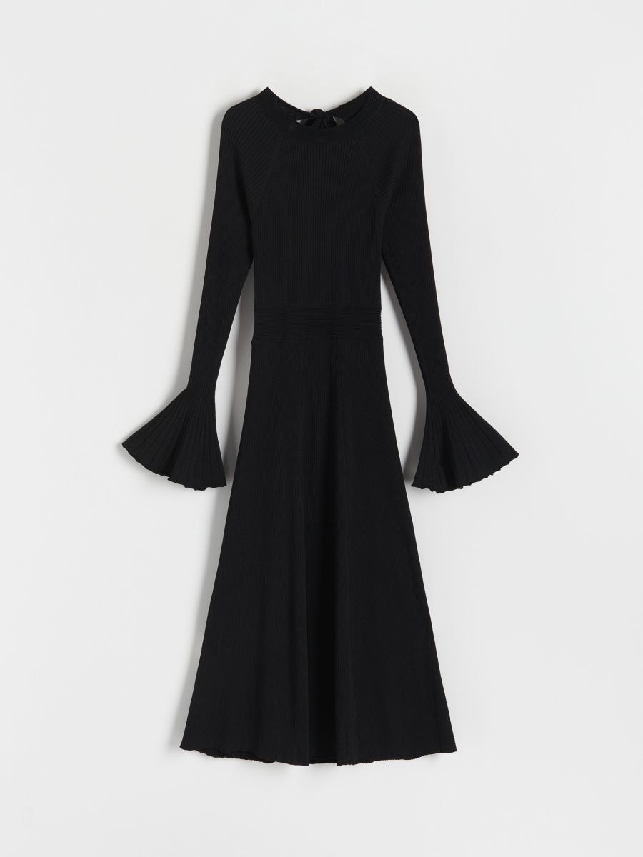 ♥sappi様♥ Dzianinowa sukienka z wiązaniem Kolor czarny - RESERVED