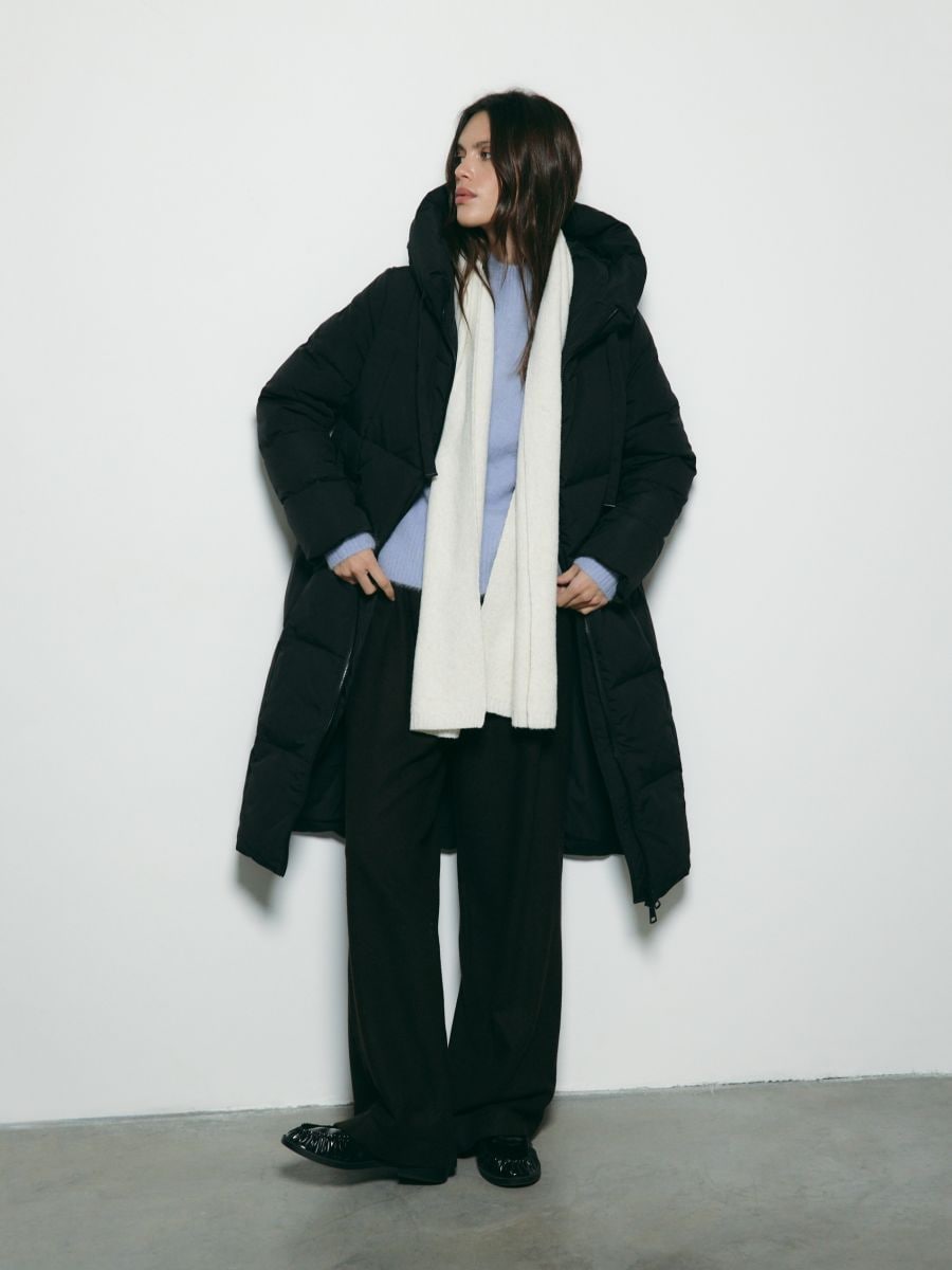 Down quilted jacket - black - RESERVED