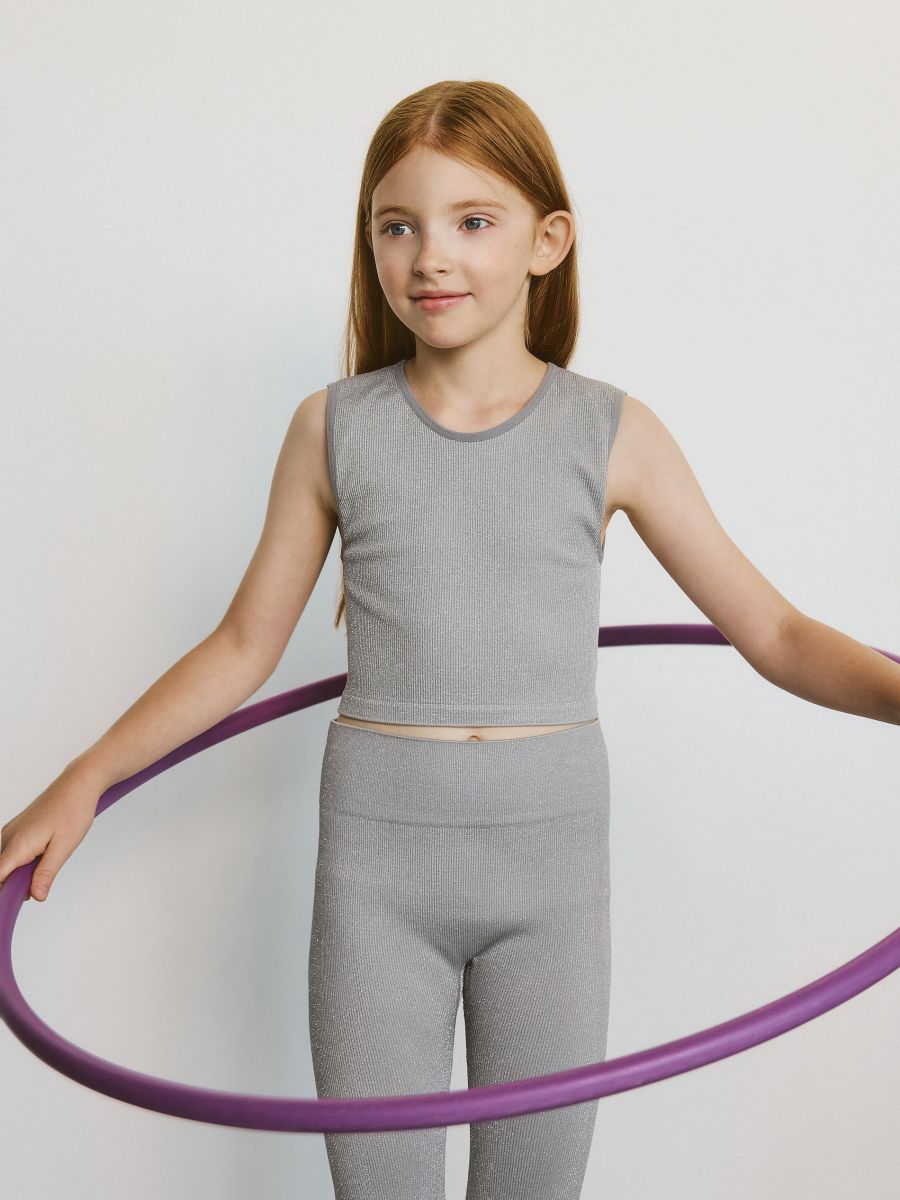 Top with metallic thread - light grey - RESERVED - 3