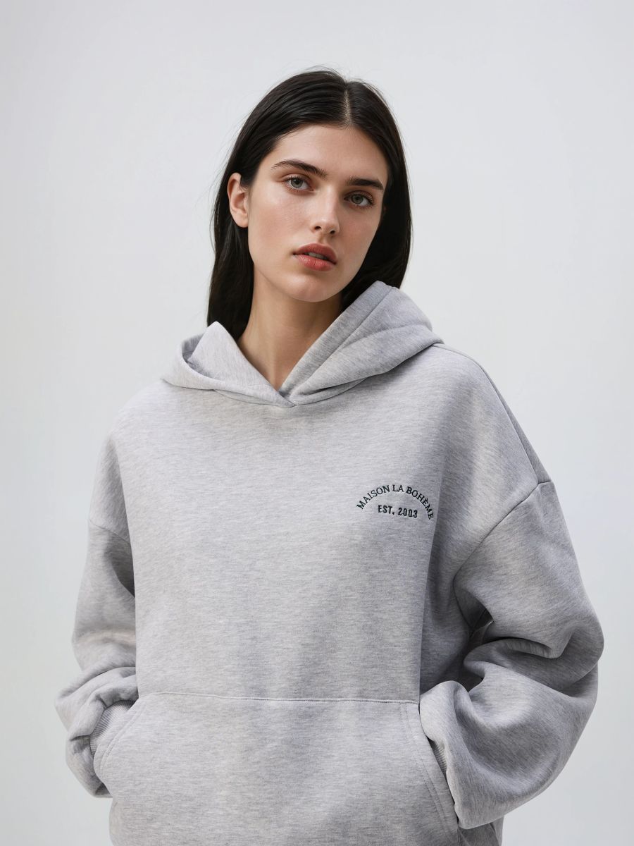 Oversized hoodie - light grey - RESERVED