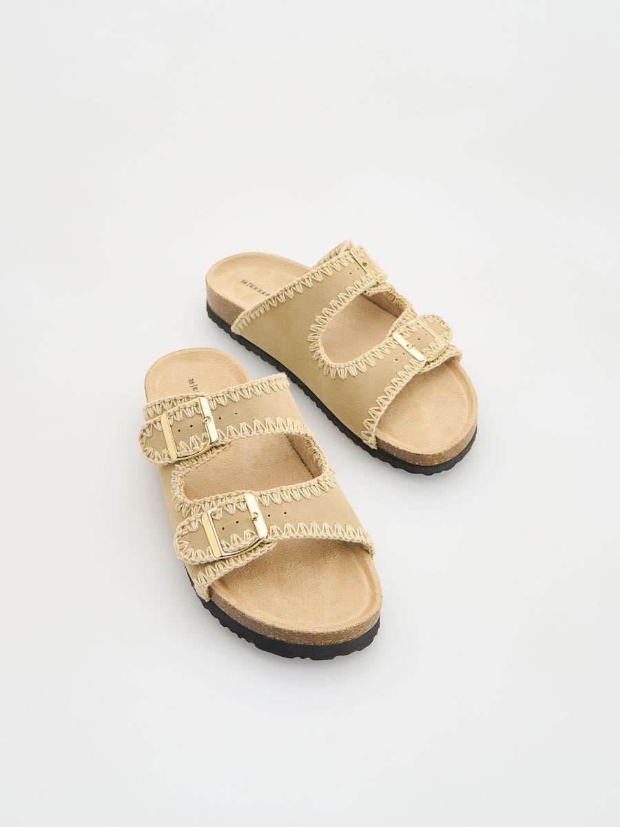Claquettes en similicuir - Beige - RESERVED - 2
