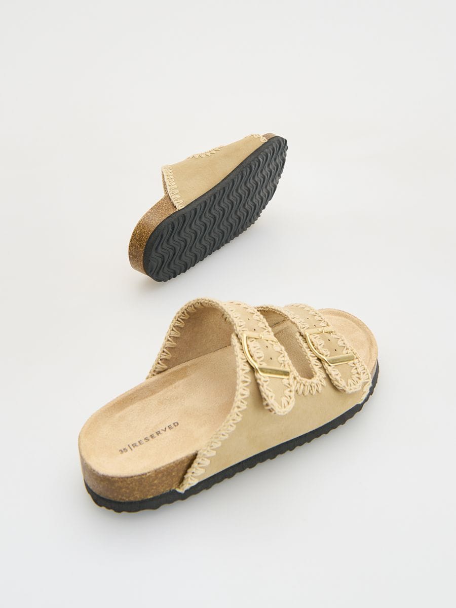 Claquettes en similicuir - Beige - RESERVED - 3