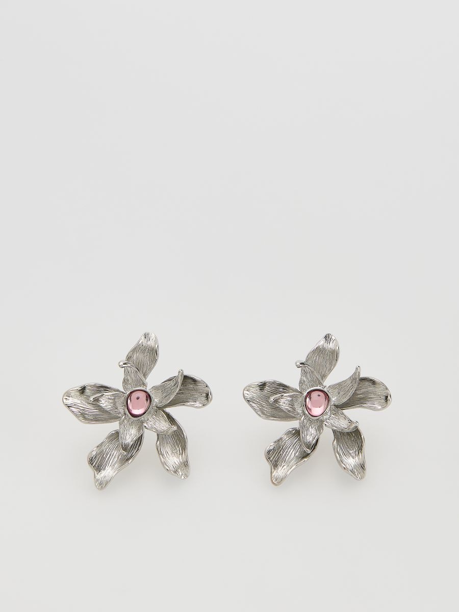 Orecchini dal design non convenzionale - argento - RESERVED