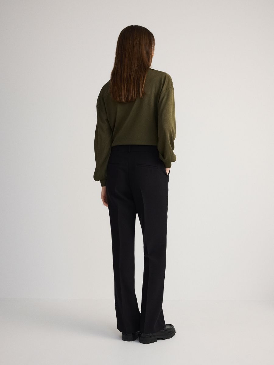 Flare trousers with pressed crease - black - RESERVED - 3