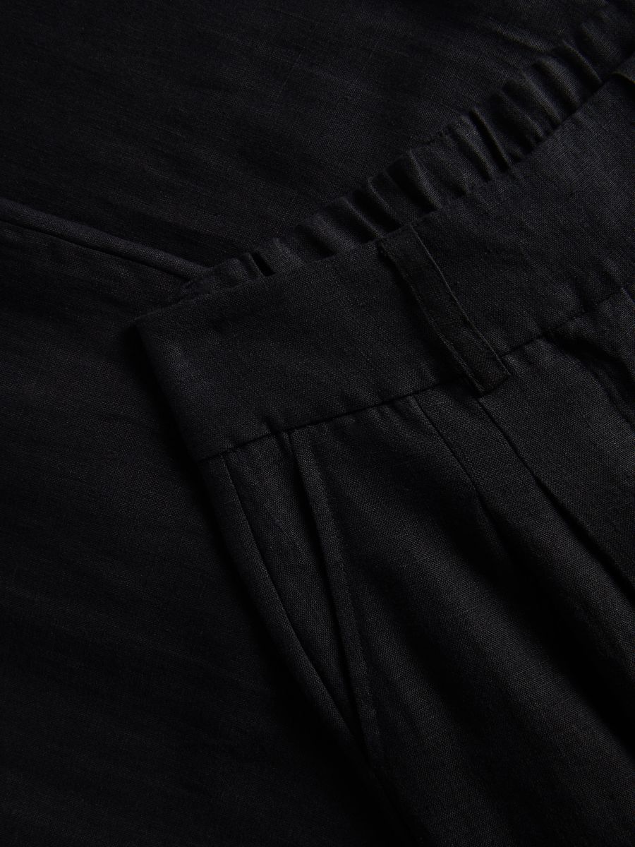 Linen trousers with pleats - black - RESERVED - 6