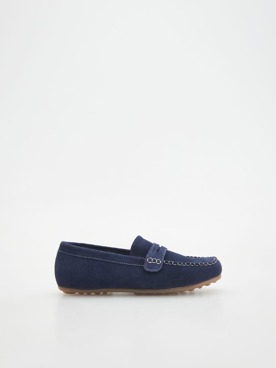Klasične kožne derby cipele - mornarsko plava - RESERVED