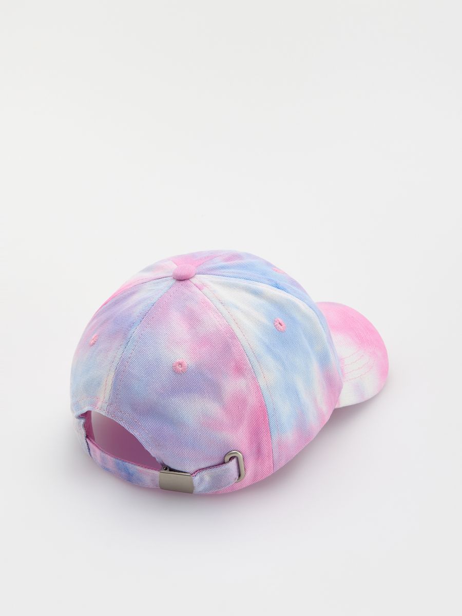 Cotton cap with tie dye effect - lavender - RESERVED - 2
