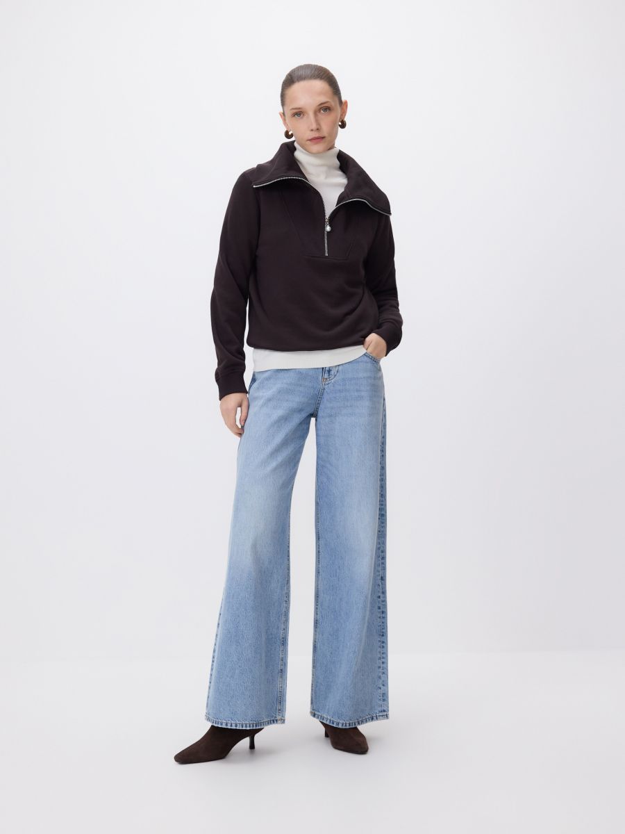 LADIES` JOGGING TOP - smeđe - RESERVED