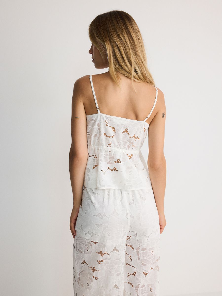 Lace crop top - cream - RESERVED - 3