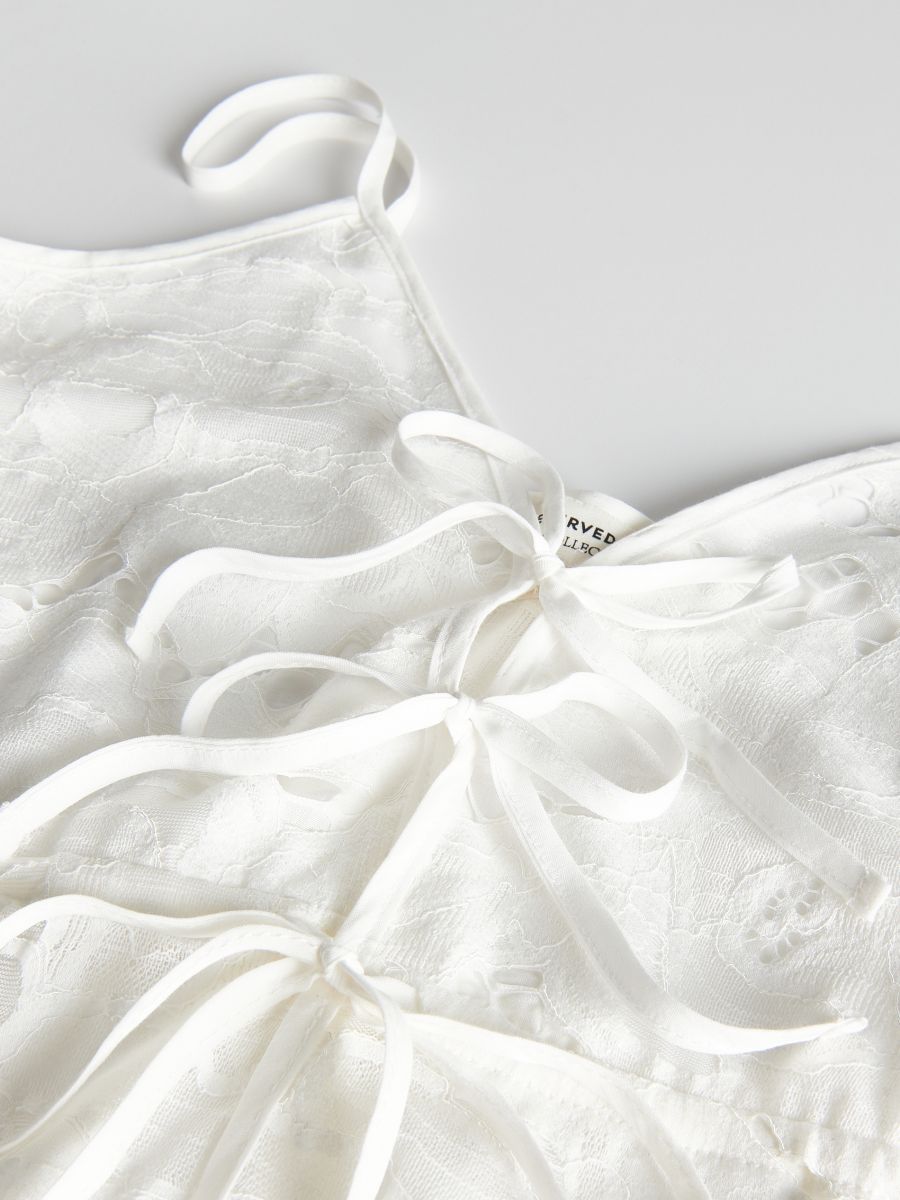 Lace crop top - cream - RESERVED - 5