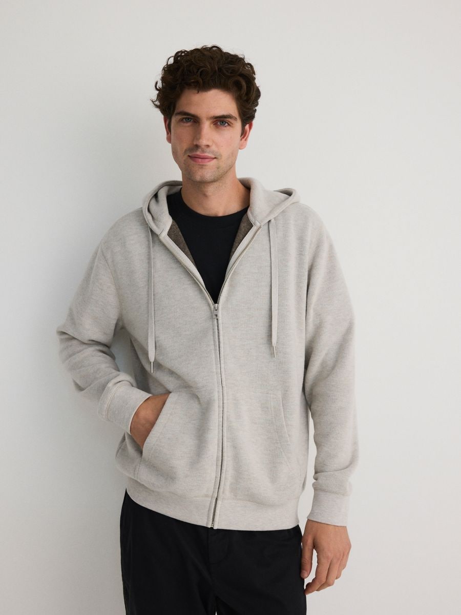 Hoody met ritssluiting - CRÈME - RESERVED