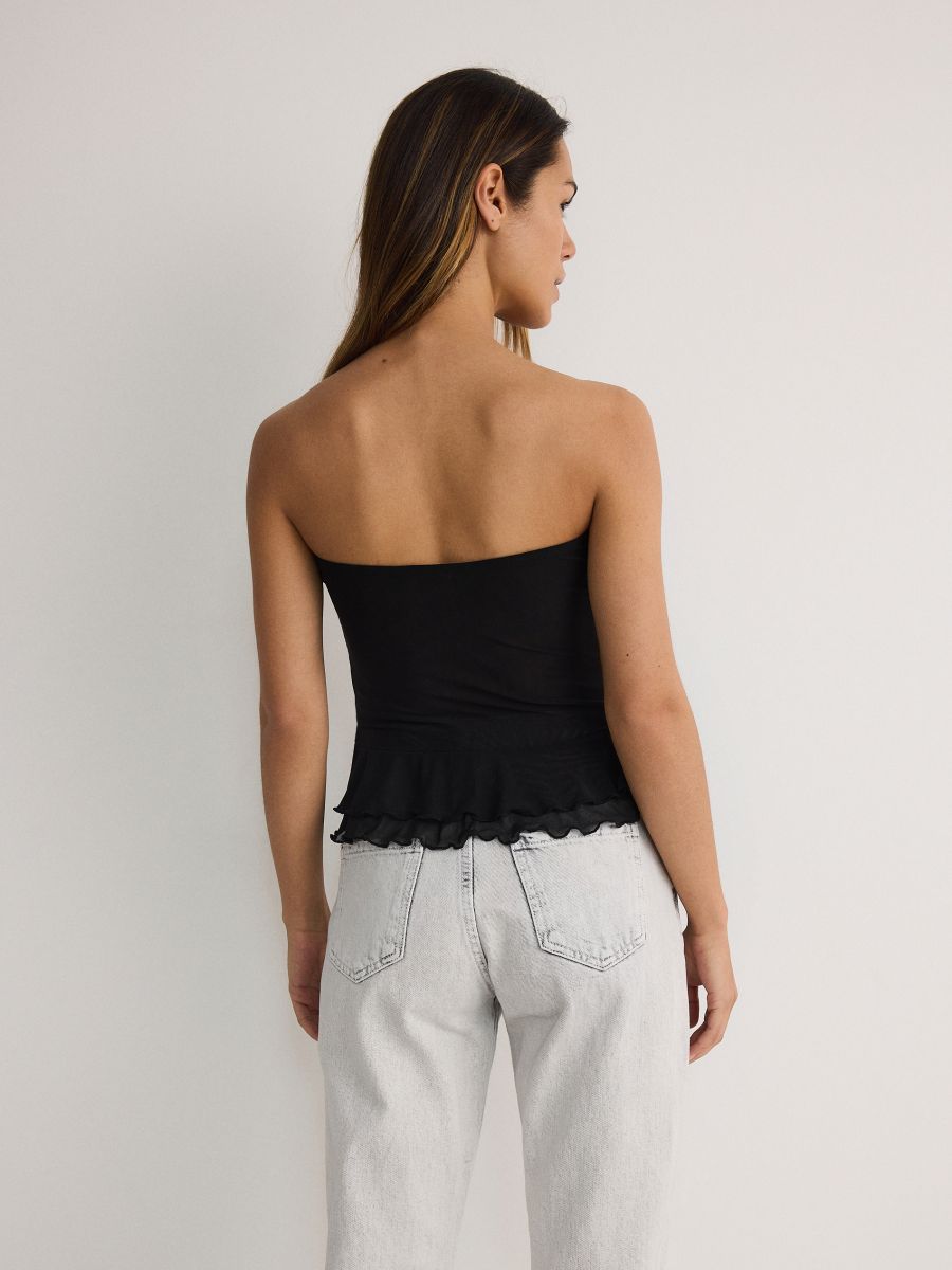 Top with asymmetrical bottom - black - RESERVED - 3