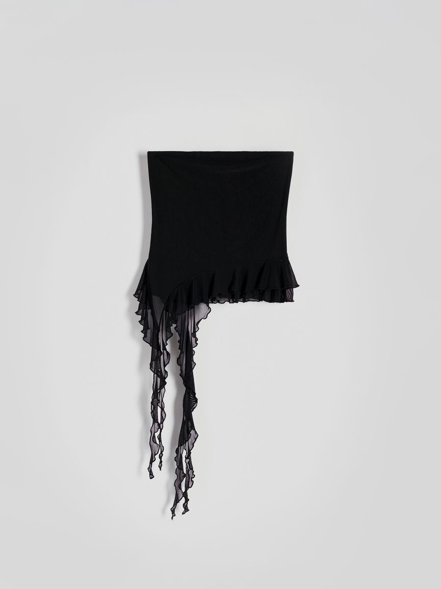 Top with asymmetrical bottom - black - RESERVED - 5