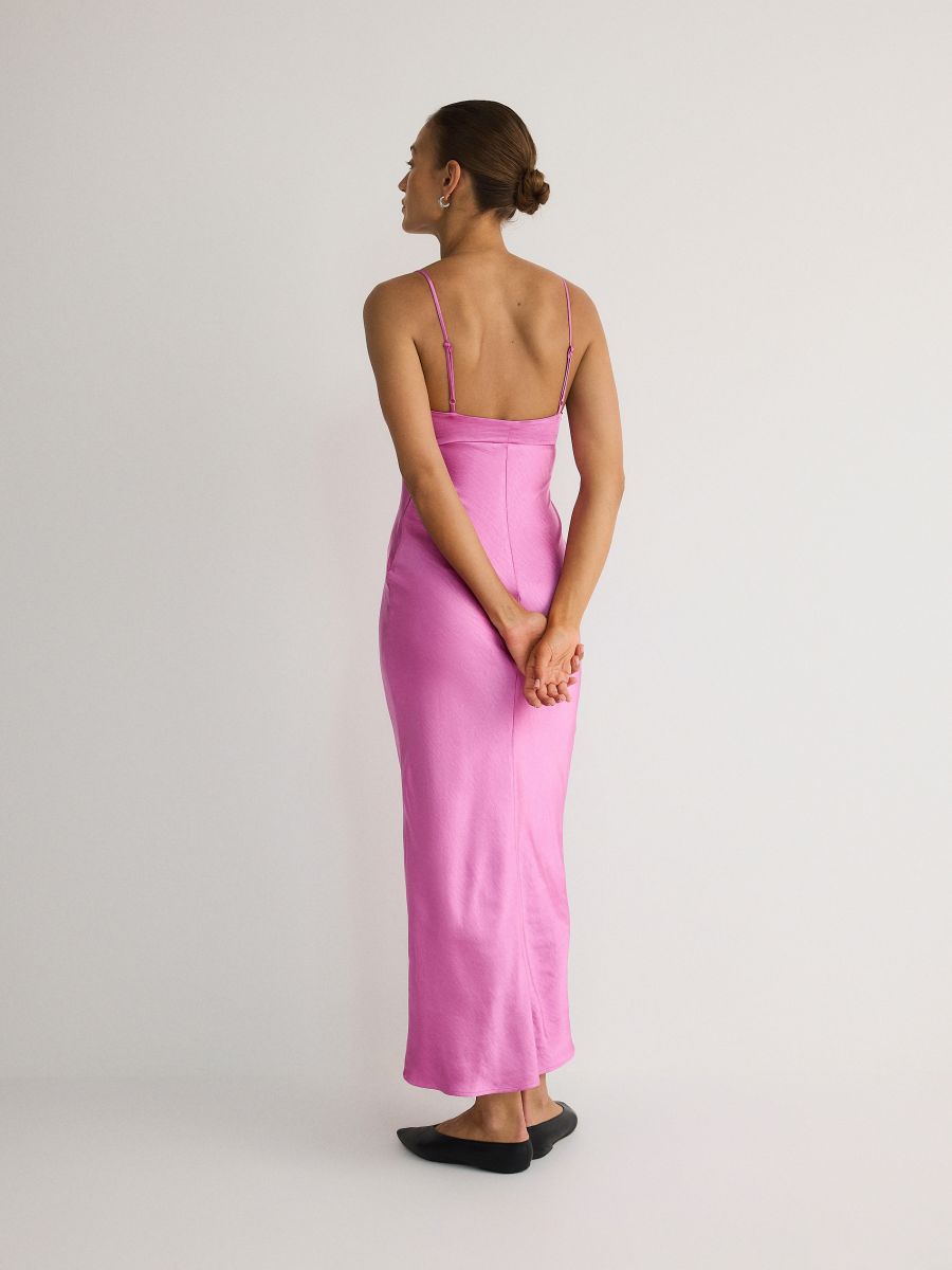 Satenska maxi haljina - orhideja - RESERVED - 4
