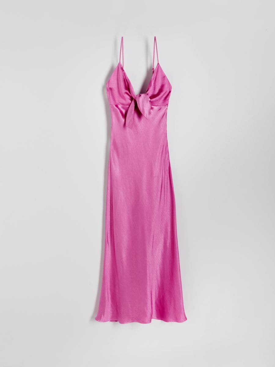 Satenska maxi haljina - orhideja - RESERVED - 5