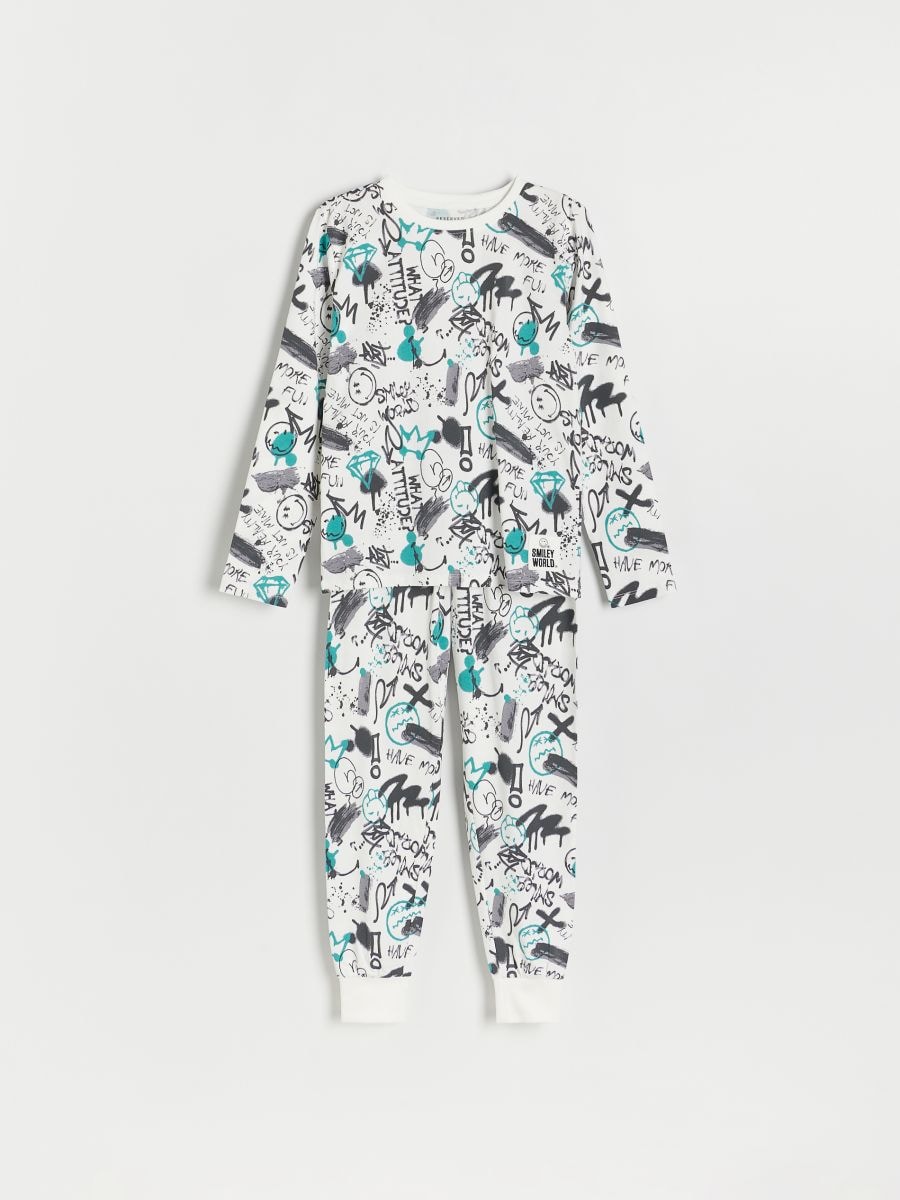 Ensemble de pyjama en coton SmileyWorld® - crème - RESERVED