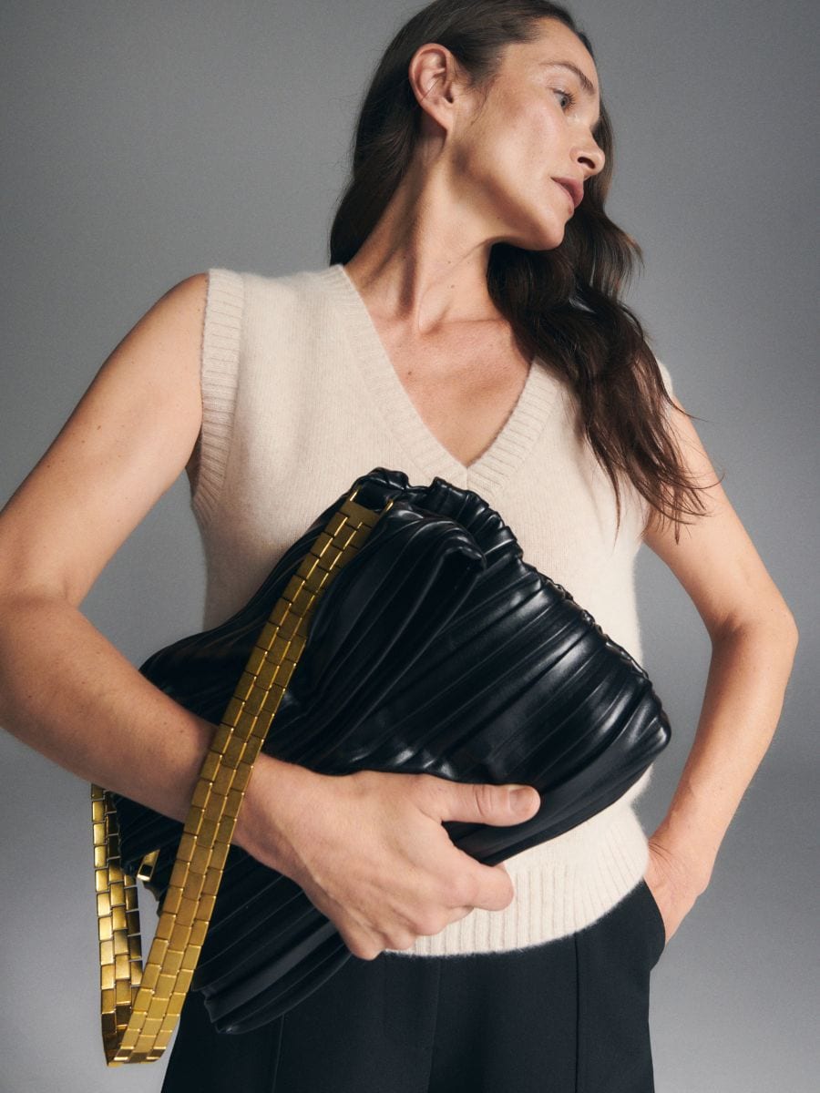 Handbag with decorative strap - black - RESERVED - 3
