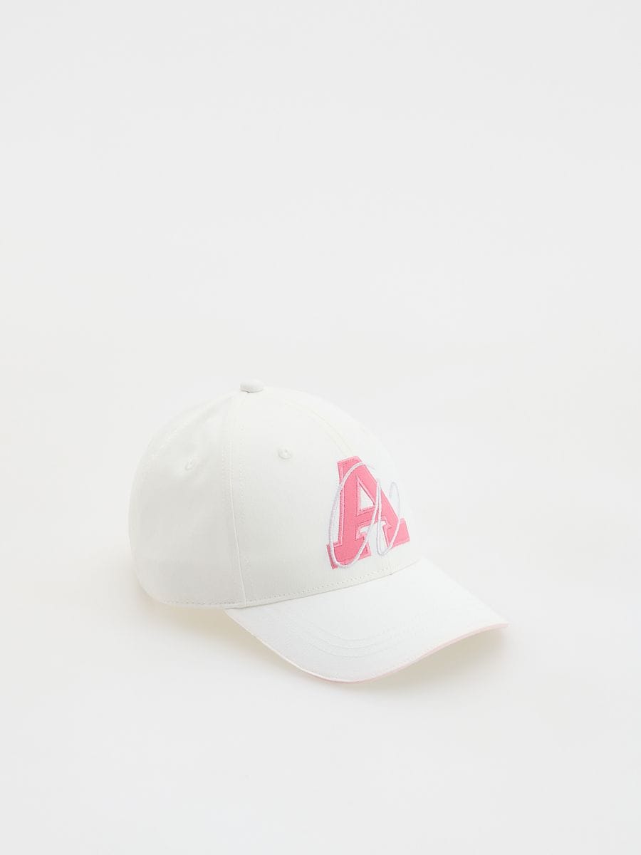Cap with embroidery - cream - RESERVED - 2