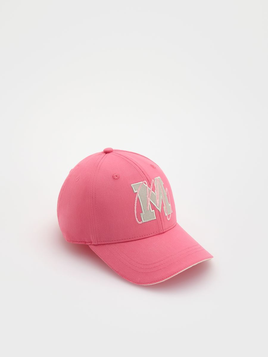 Cap with embroidery - pink - RESERVED - 3