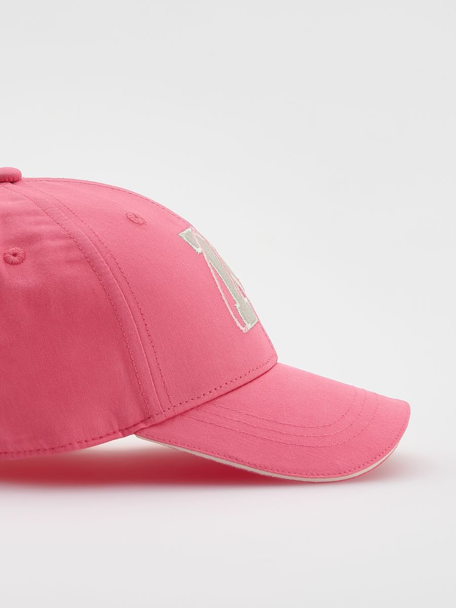 Cap with embroidery - pink - RESERVED - 2