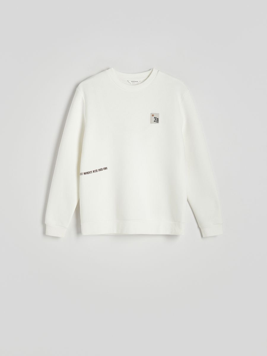 Hoodie with back print - cream - RESERVED - 5