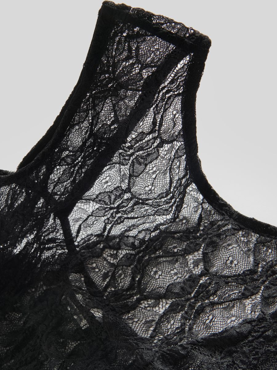 Spitzenbody - schwarz - RESERVED - 2