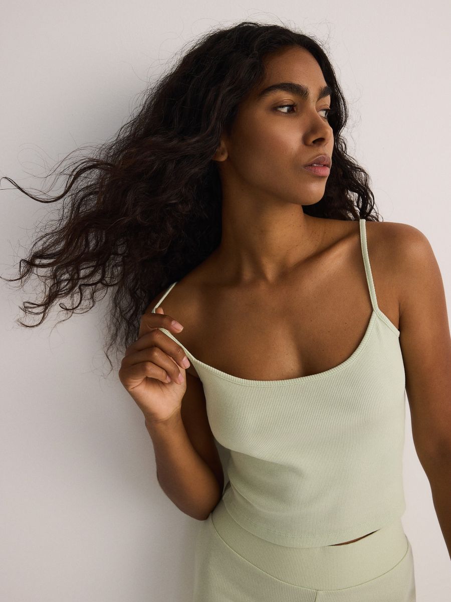 Cami top - pale green - RESERVED - 2