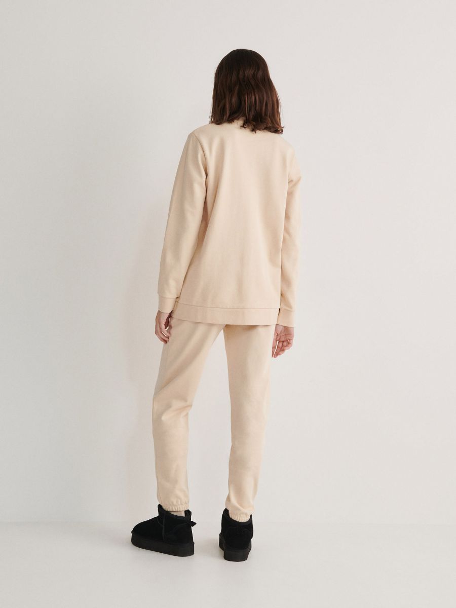 Jogger pantalone od organskog pamuka - bež - RESERVED - 3