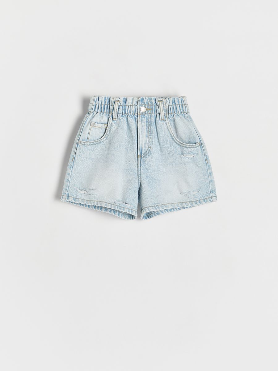 Jeans paperbag-shorts - BLAUW - RESERVED
