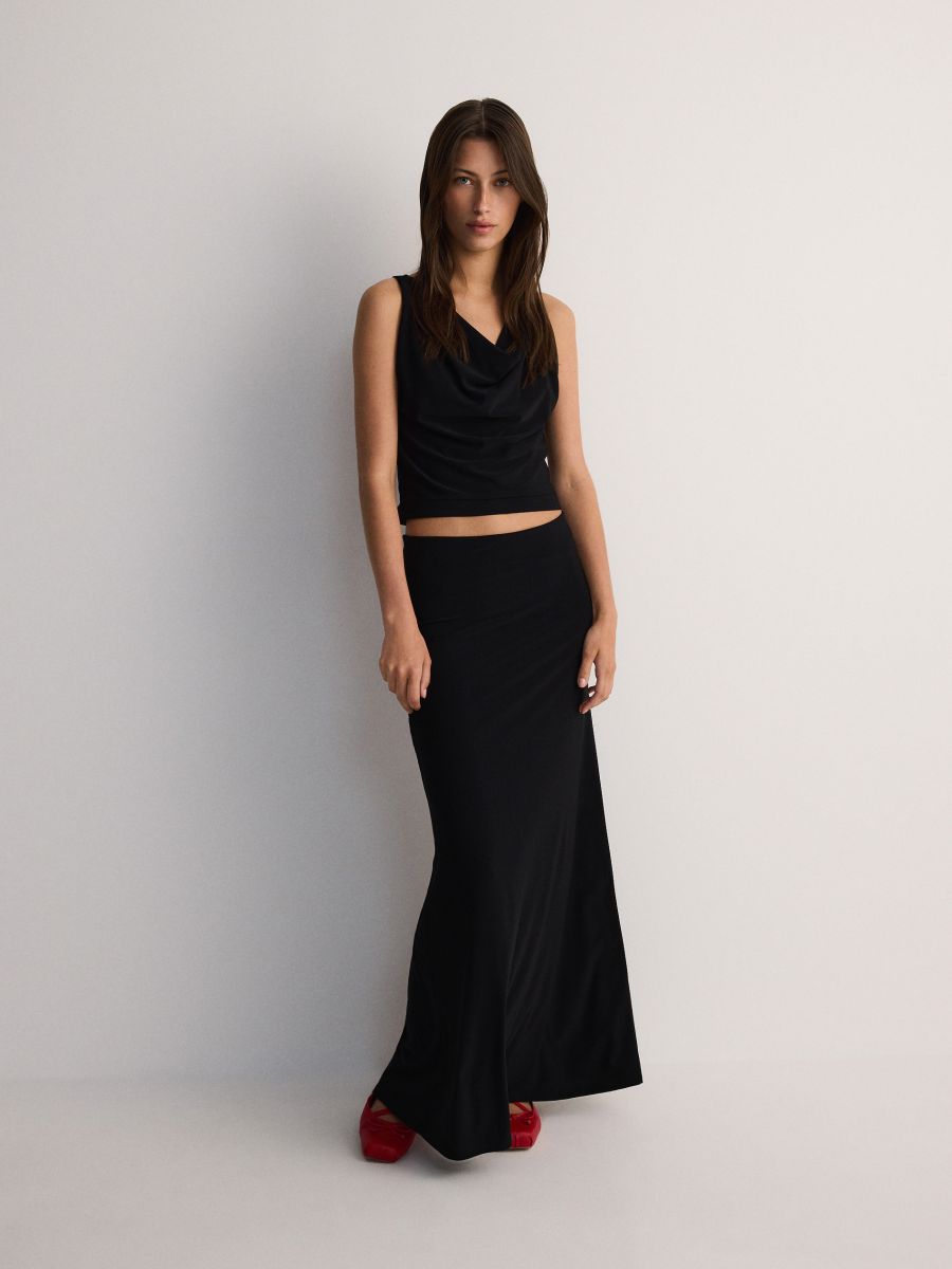 Top with drape neck - black - RESERVED - 3