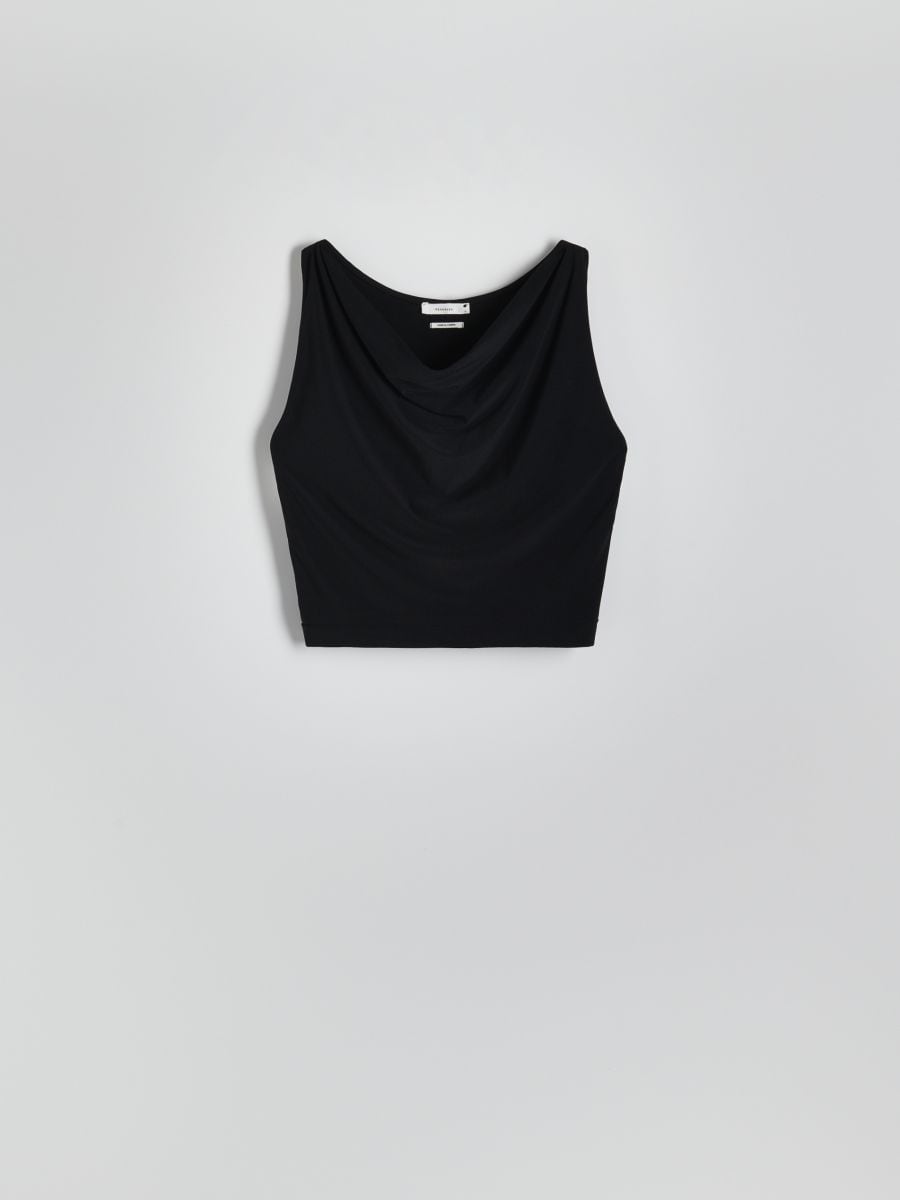 Top with drape neck - black - RESERVED - 4