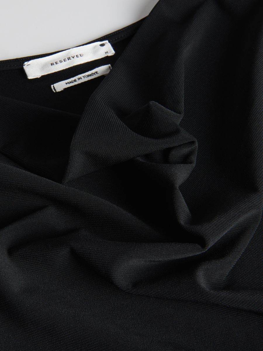 Top with drape neck - black - RESERVED - 5