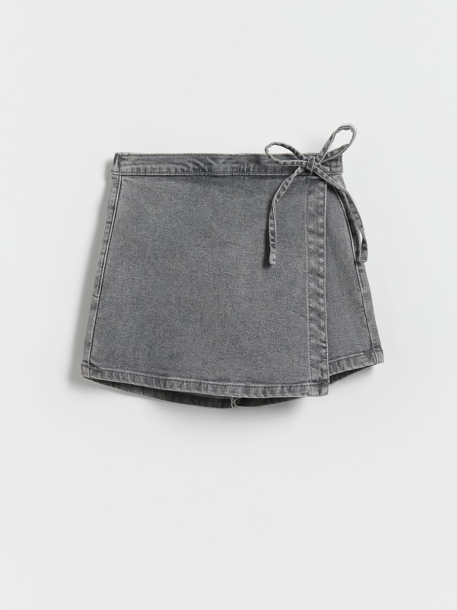 Denim skort - light grey - RESERVED