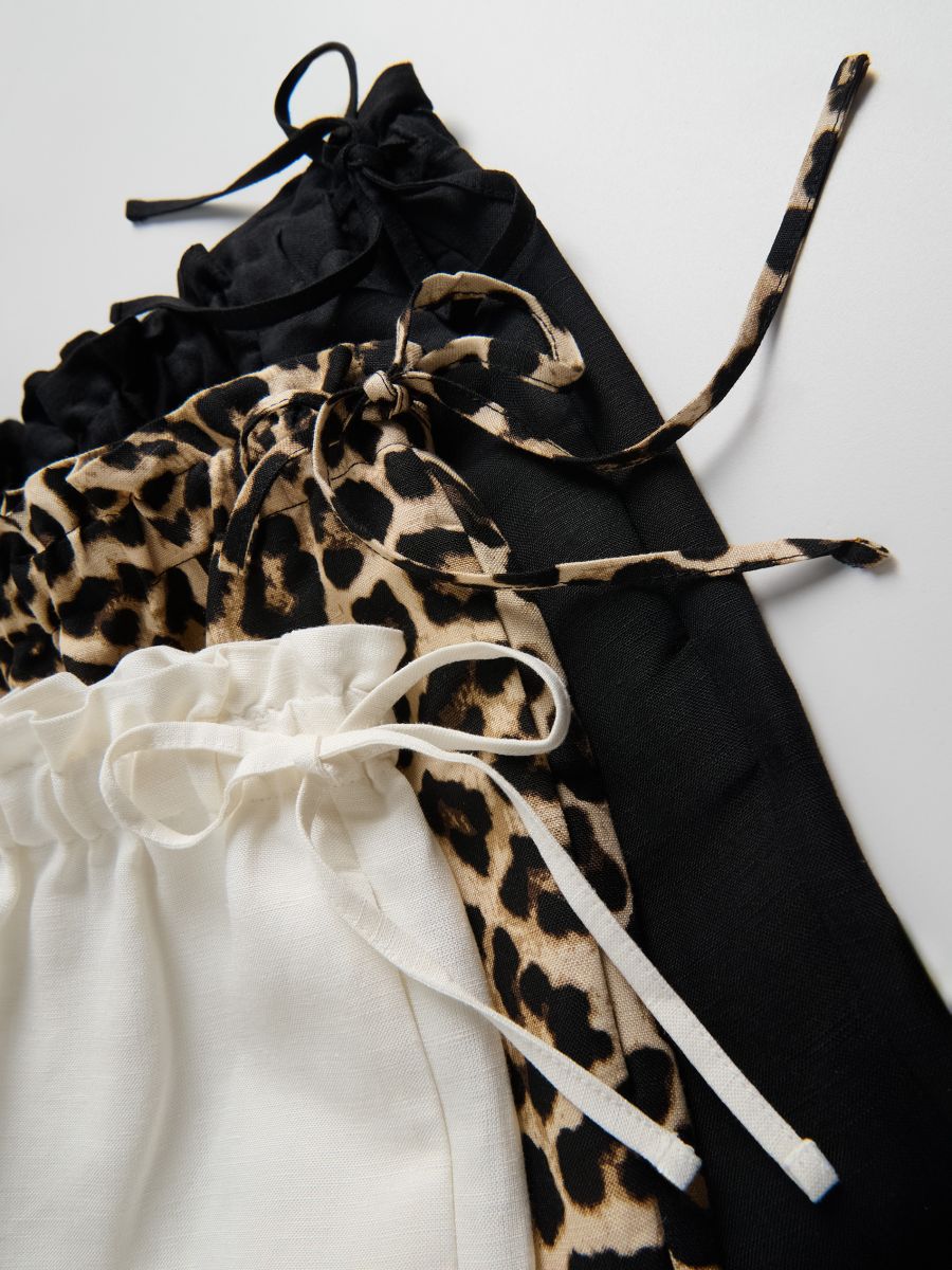 Pantaloni in misto lino - nero - RESERVED - 6