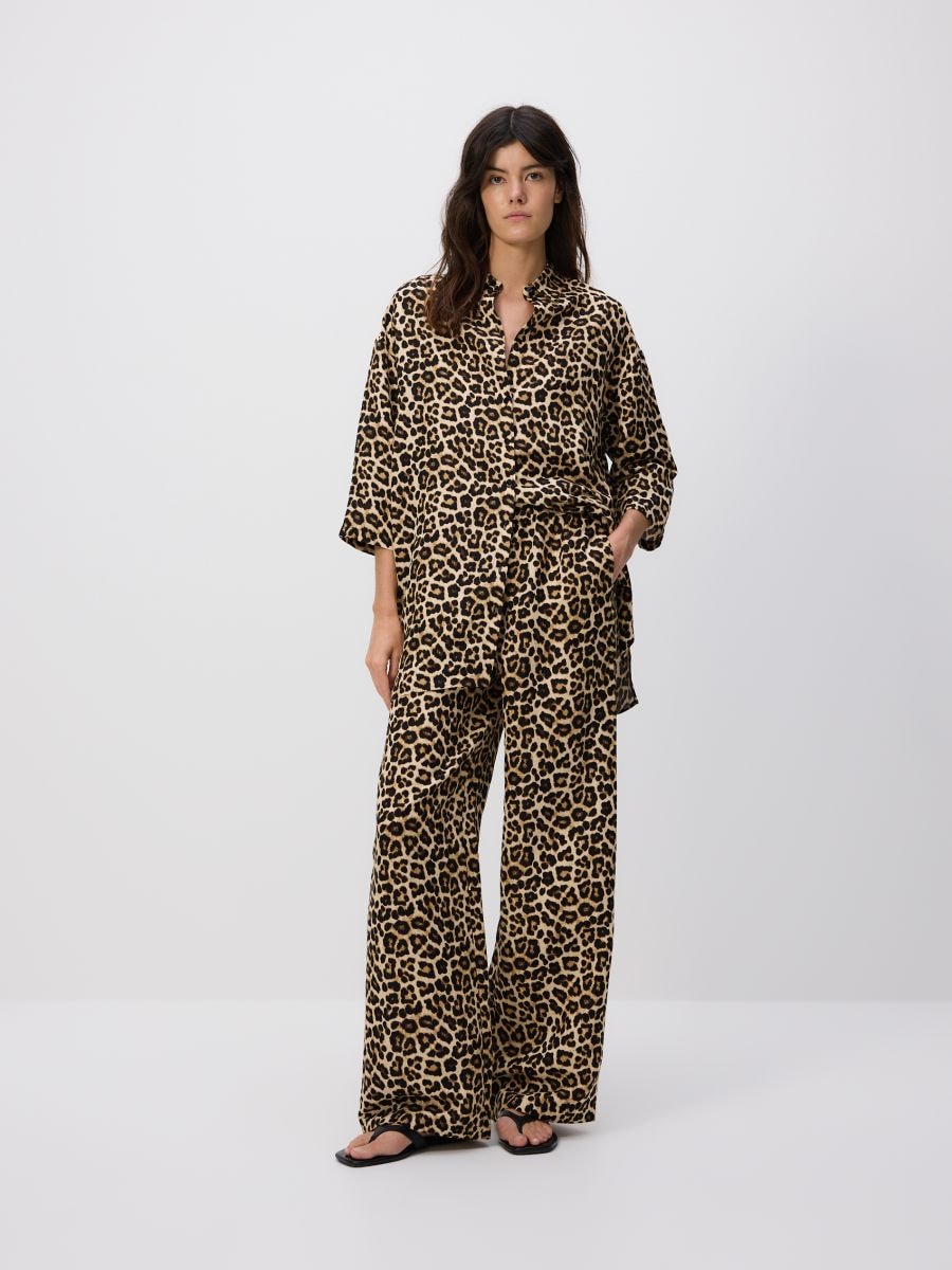 Linen rich trousers - multicolor - RESERVED - 3