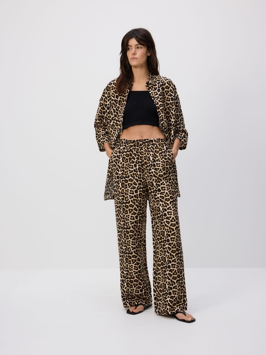 Linen rich trousers - multicolor - RESERVED - 6
