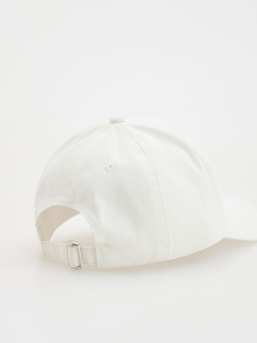 Cap with embroidery - cream - RESERVED - 4