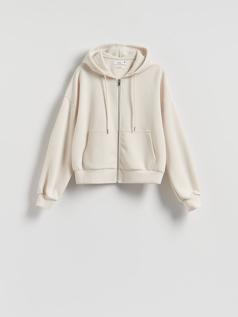 LADIES` JOGGING TOP - beige - RESERVED