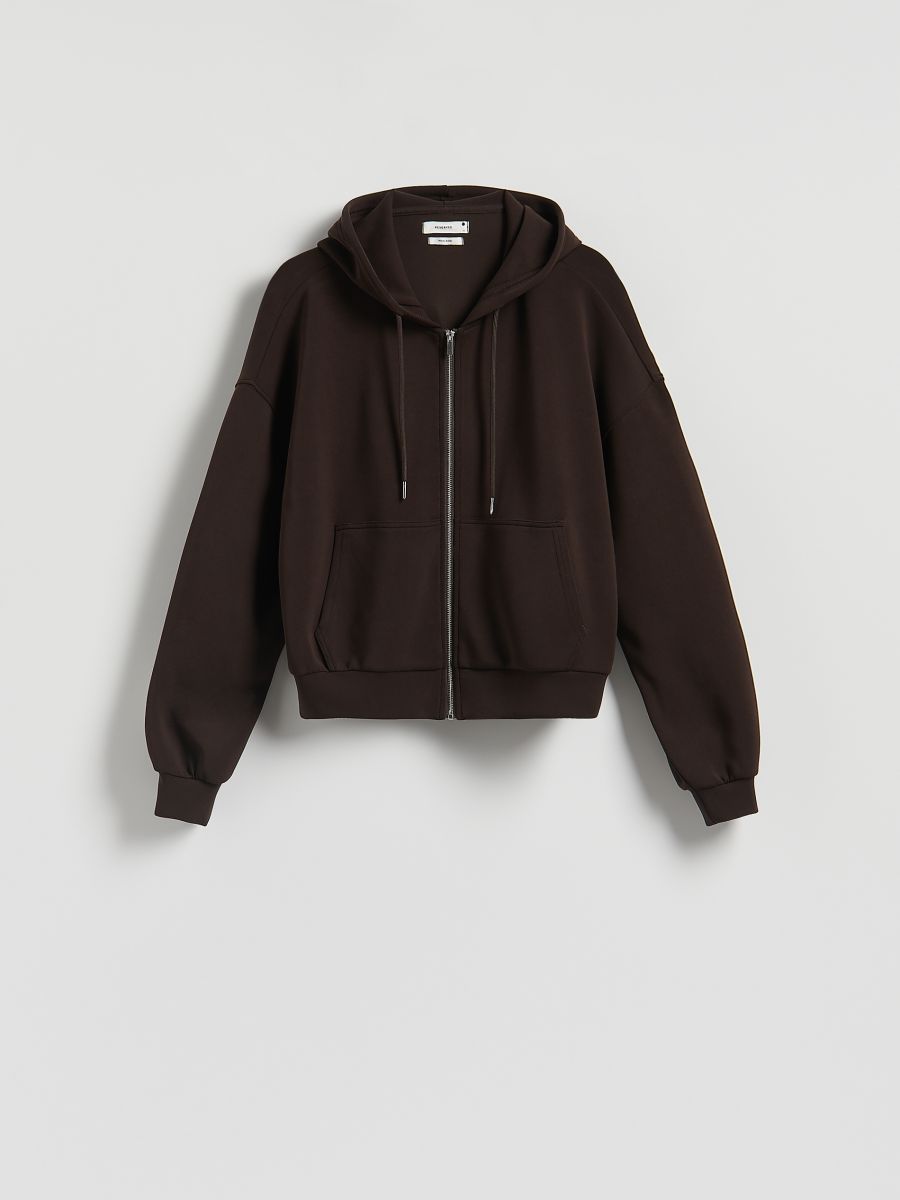 LADIES` JOGGING TOP - dark brown - RESERVED
