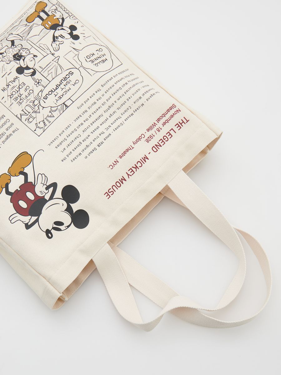 Materiałowa torba Mickey Mouse - złamana biel - RESERVED - 4