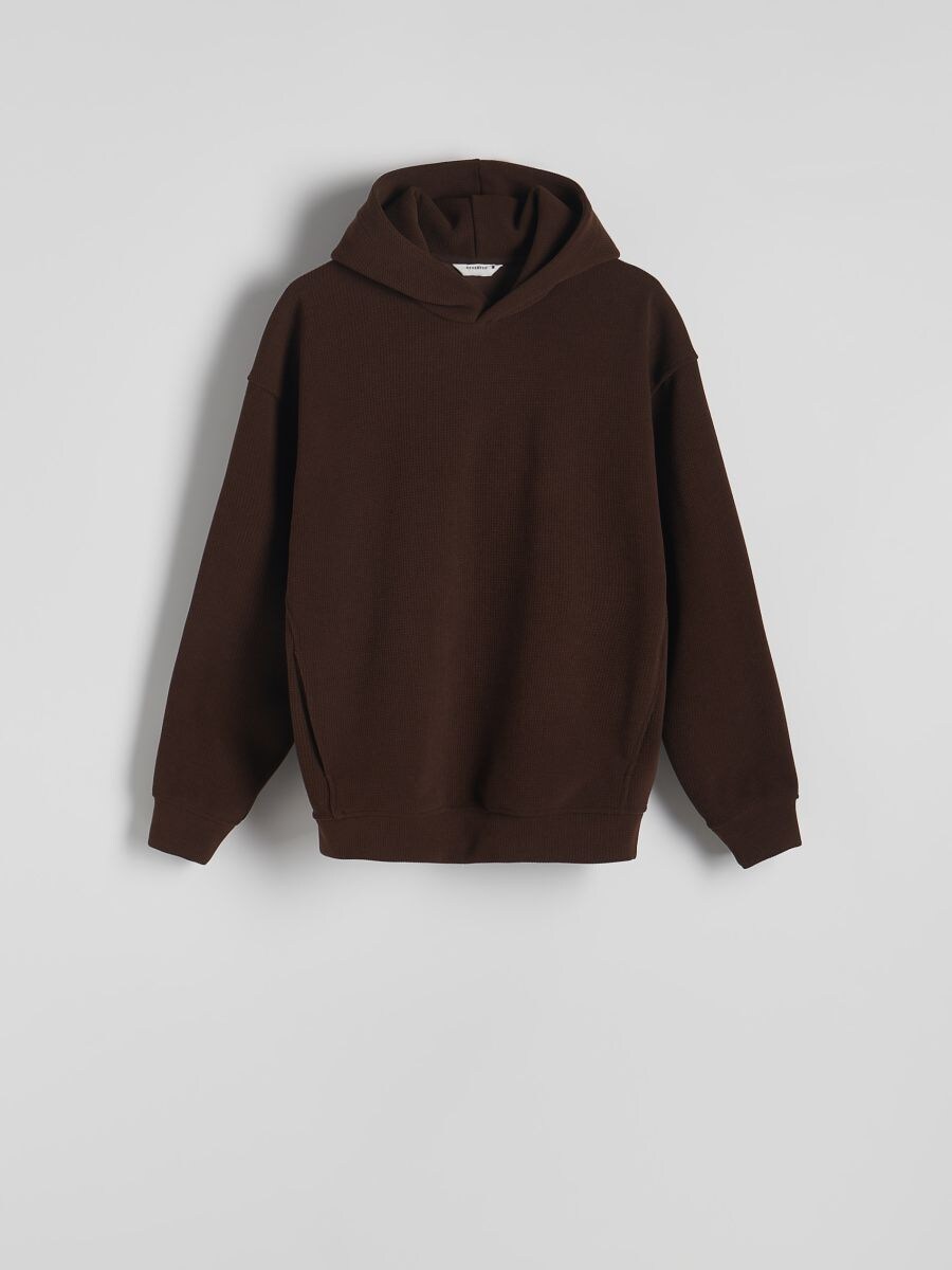 Plain brown hoodie best sale